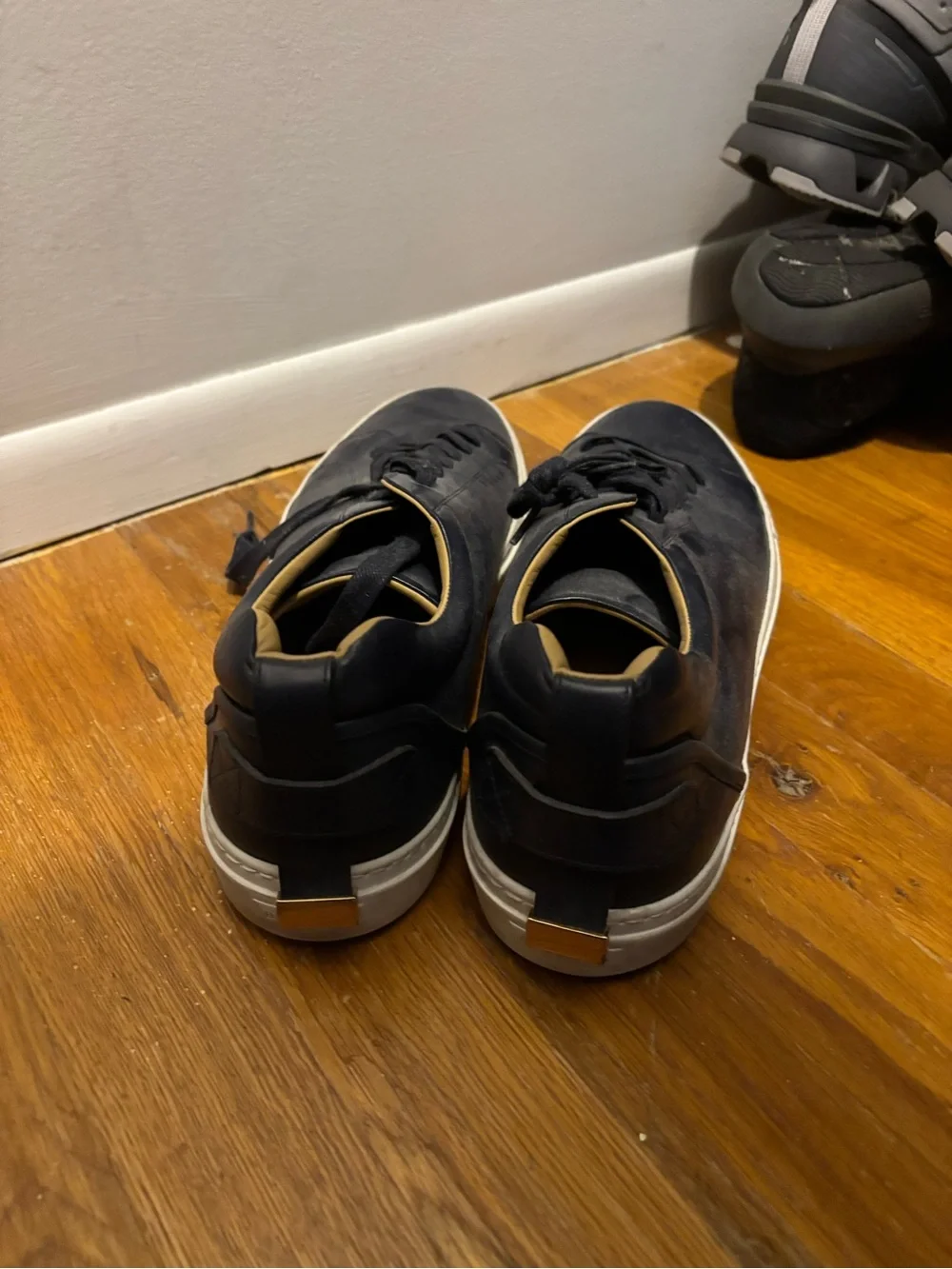 Buscemi Men's Casual Leather Sneakers - Dark Blue